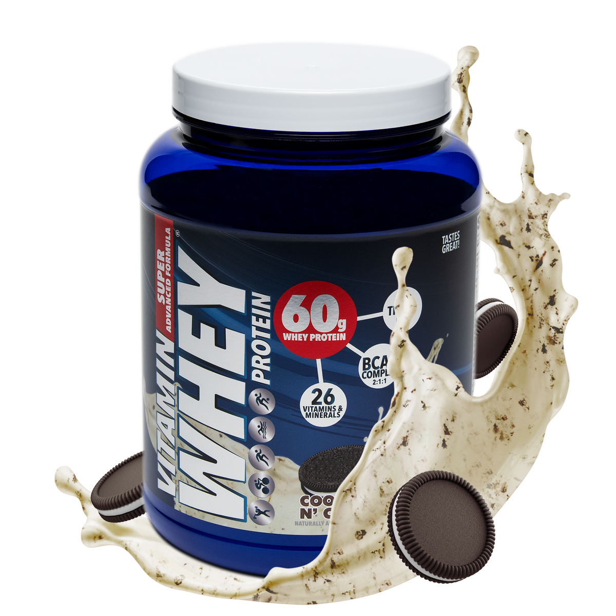 Cookies N' Cream, Vitamin Whey Protein Powder